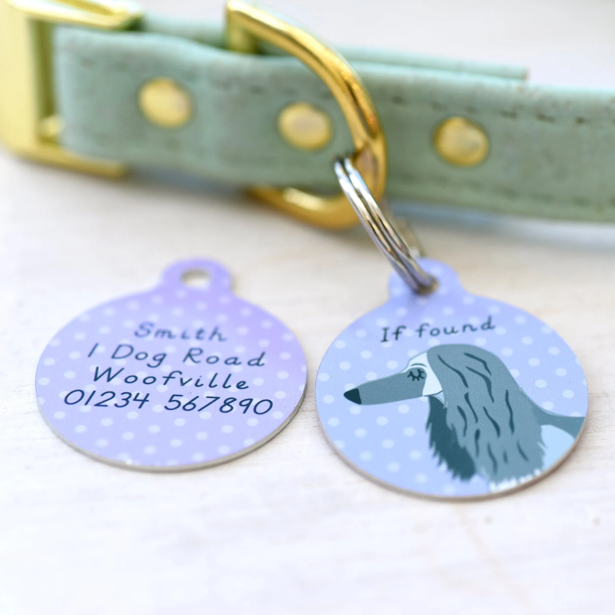 Afghan Hound Dog Tag Personalised