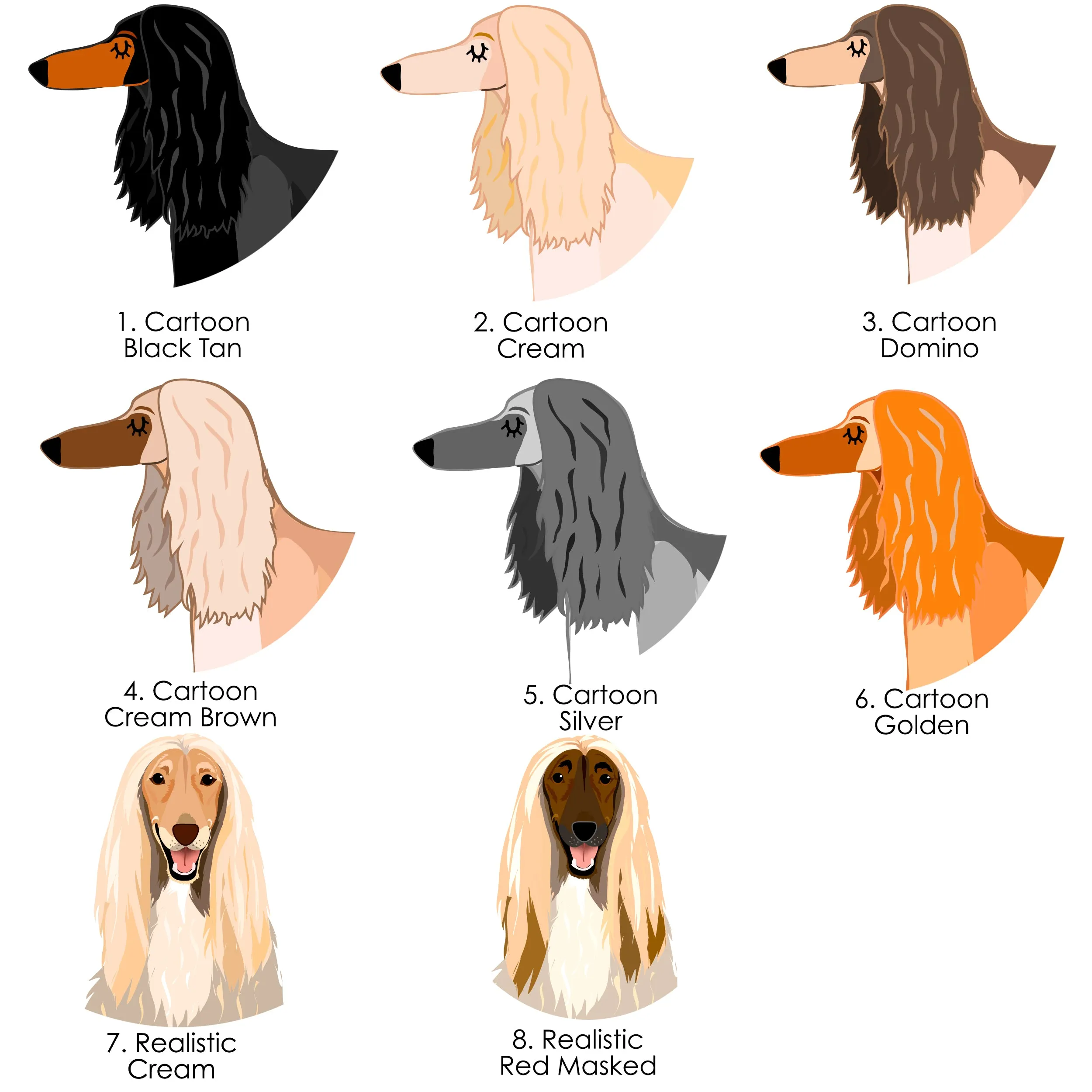 Afghan Hound Dog Tag Personalised