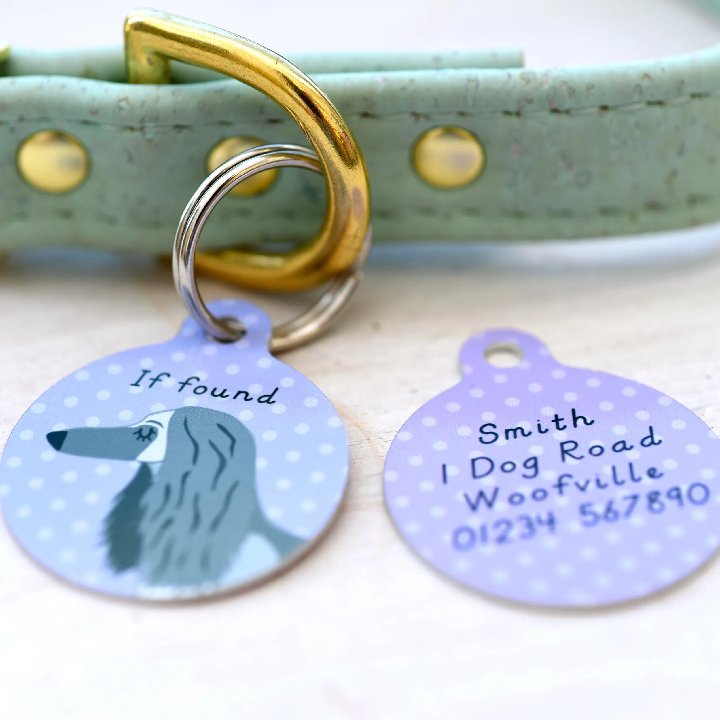 Afghan Hound Dog Tag Personalised