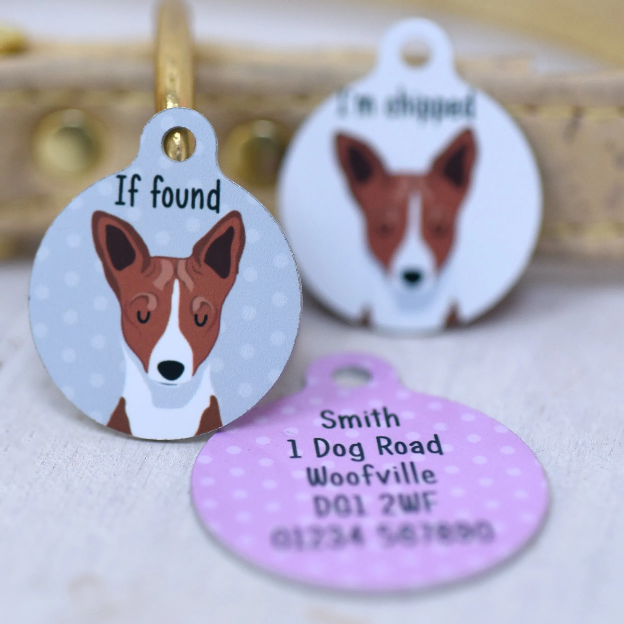 Basenji Dog Tag Personalised