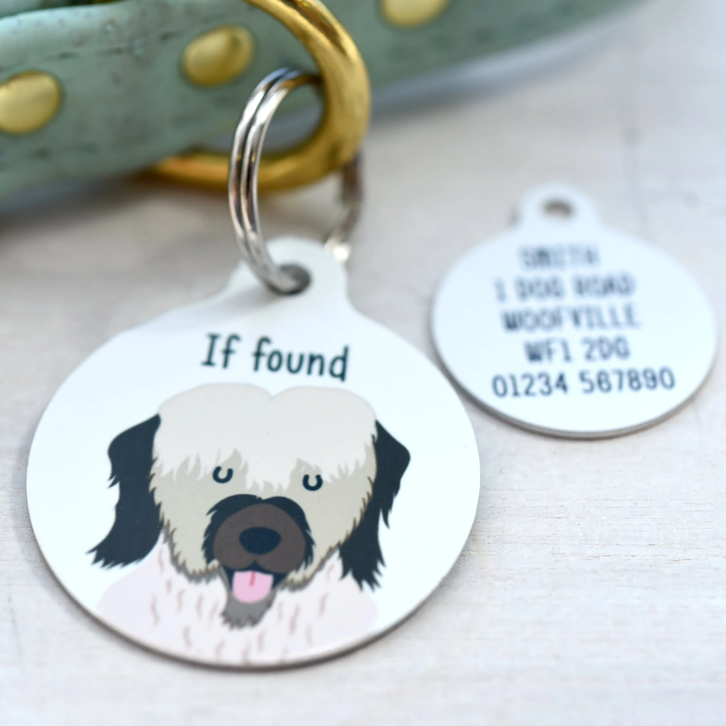 Briard Dog Tag Personalised