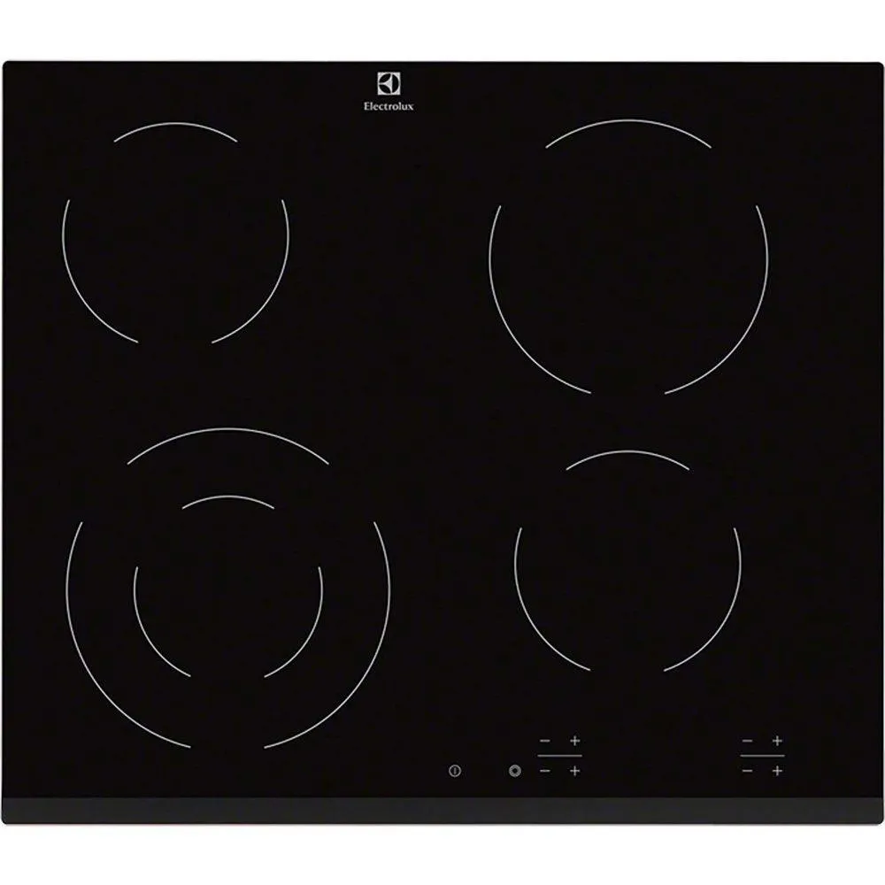 Electrolux 60cm 4 Zone Built-In Electric Hob - Black | EHF6241FOK