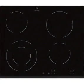 Electrolux 60cm 4 Zone Built-In Electric Hob - Black | EHF6241FOK
